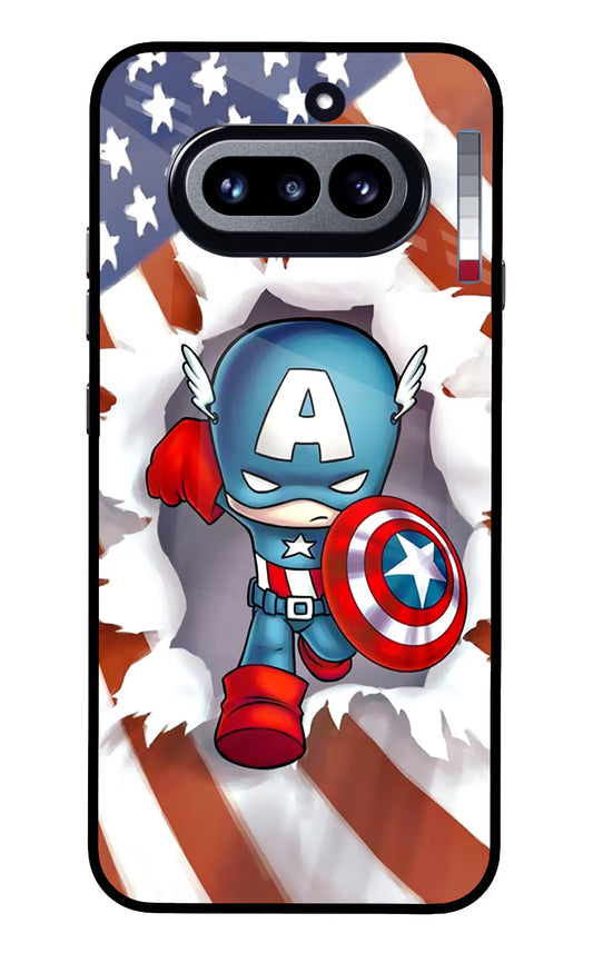 Captain America Nothing Phone 4a Glass Case