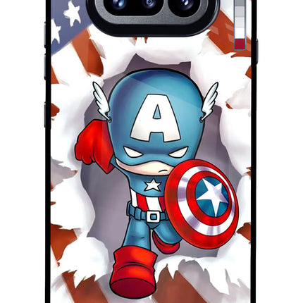 Captain America Nothing Phone 4a Glass Case Back Cover by Casekaro