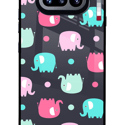 Elephants Nothing Phone 4a Glass Case Back Cover by Casekaro