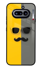 Sunglasses with Mustache Nothing Phone 4a Glass Case