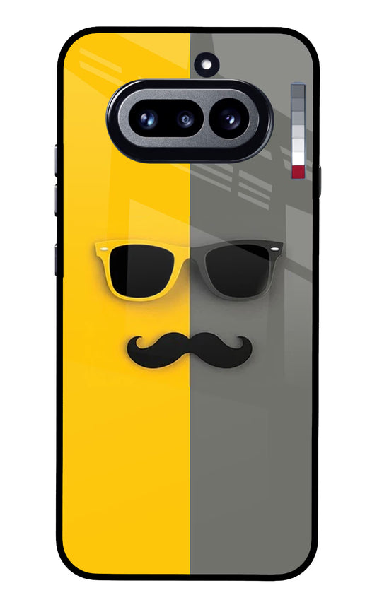 Sunglasses with Mustache Nothing Phone 4a Glass Case