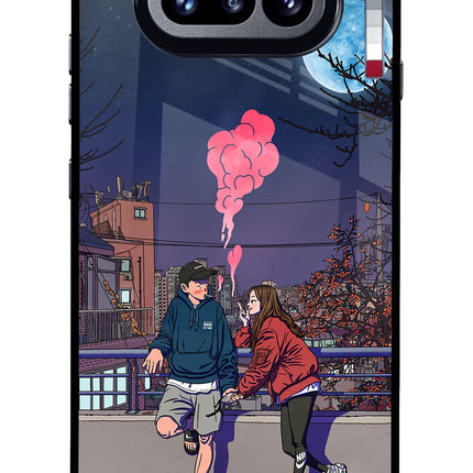 Chilling Couple Nothing Phone 4a Glass Case Back Cover by Casekaro