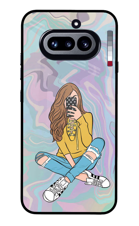 Selfie Girl Nothing Phone 4a Glass Case