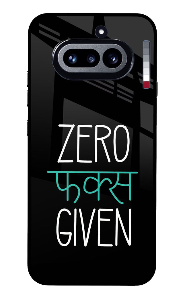 Zero Fucks Given Nothing Phone 4a Glass Case