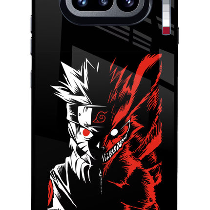 Naruto Two Face Nothing Phone 4a Glass Case Back Cover by Casekaro