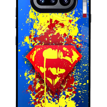 Superman logo Nothing Phone 4a Glass Case Back Cover by Casekaro