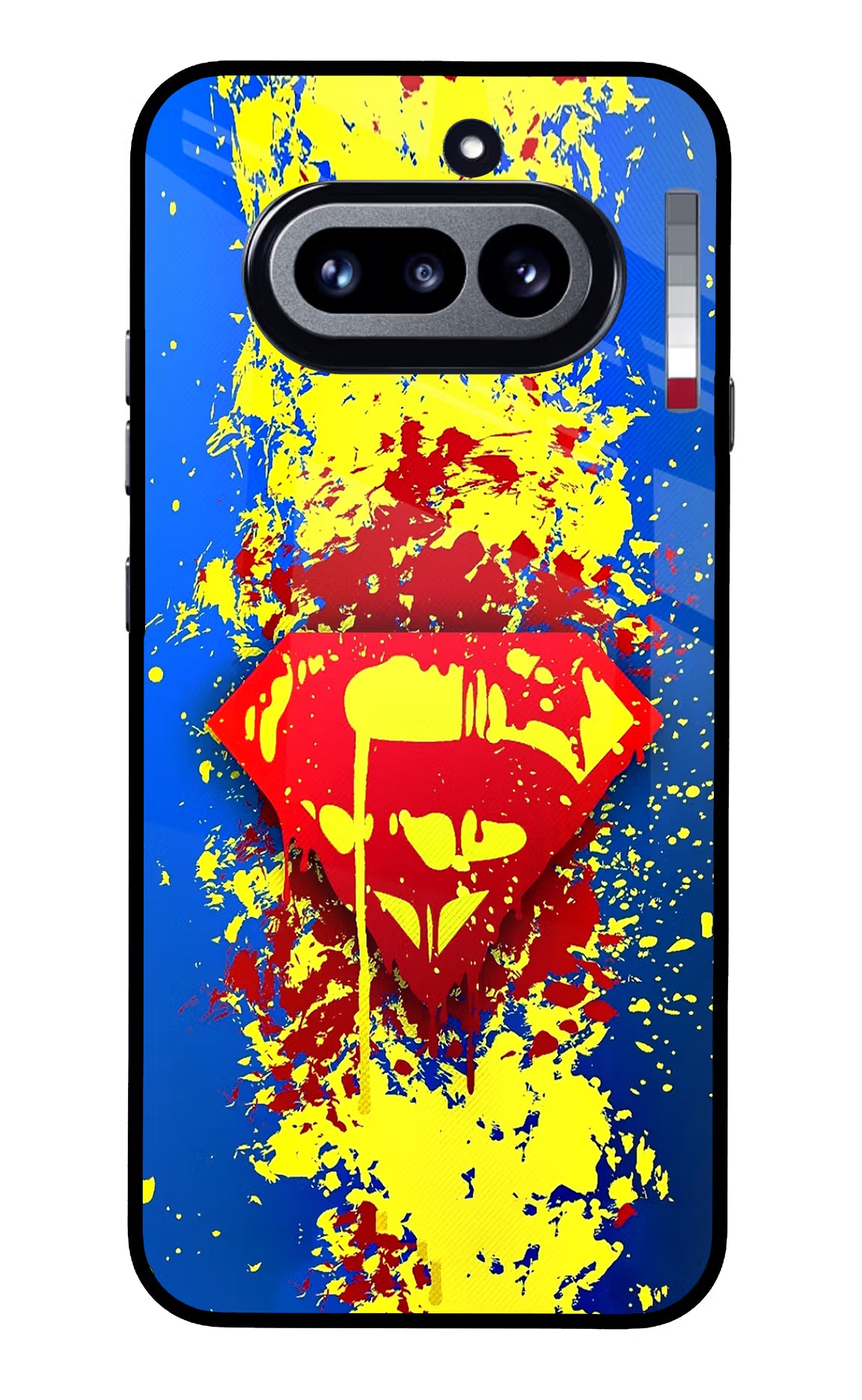 Superman logo Nothing Phone 4a Glass Case Back Cover by Casekaro
