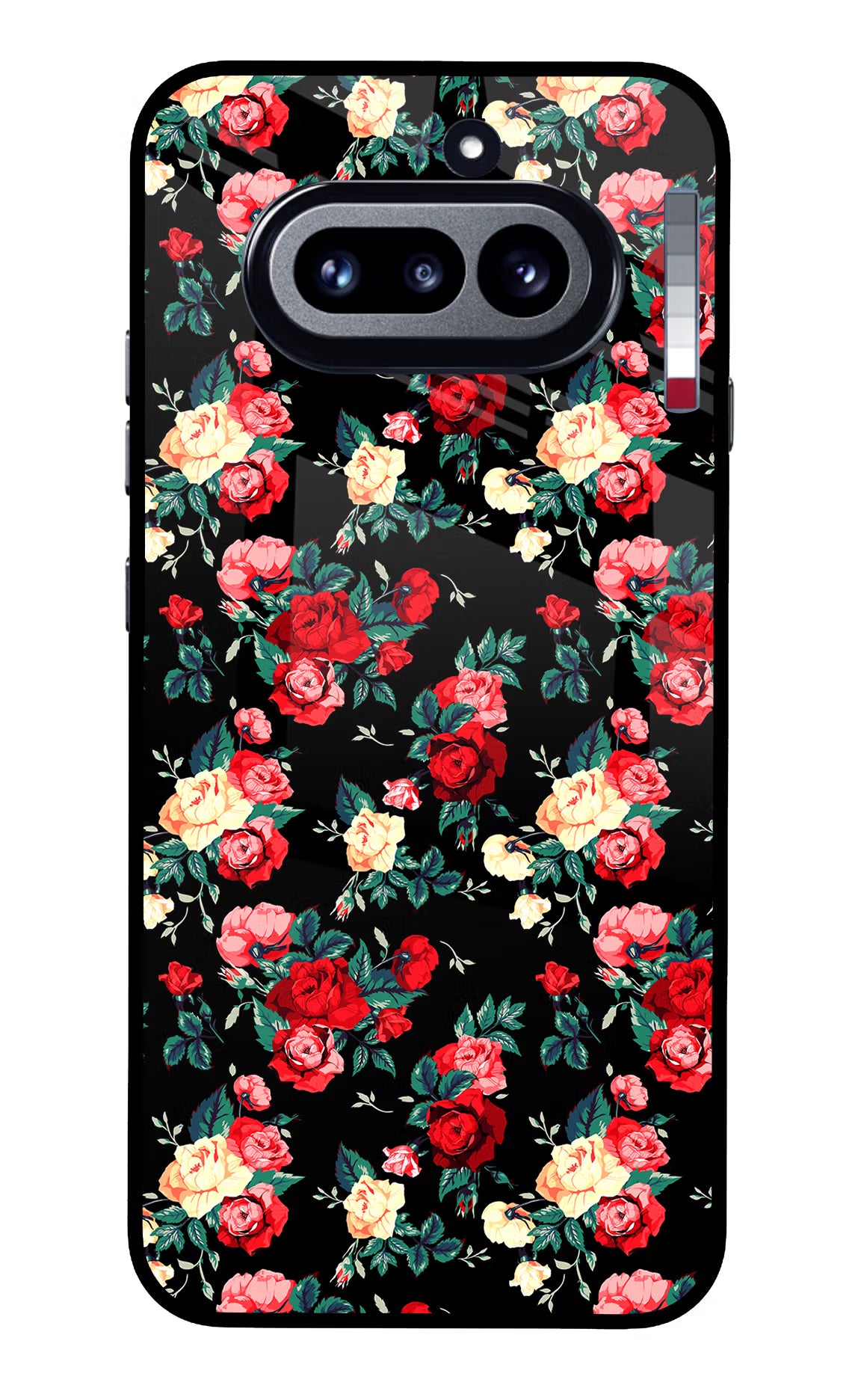 Rose Pattern Nothing Phone 4a Glass Case