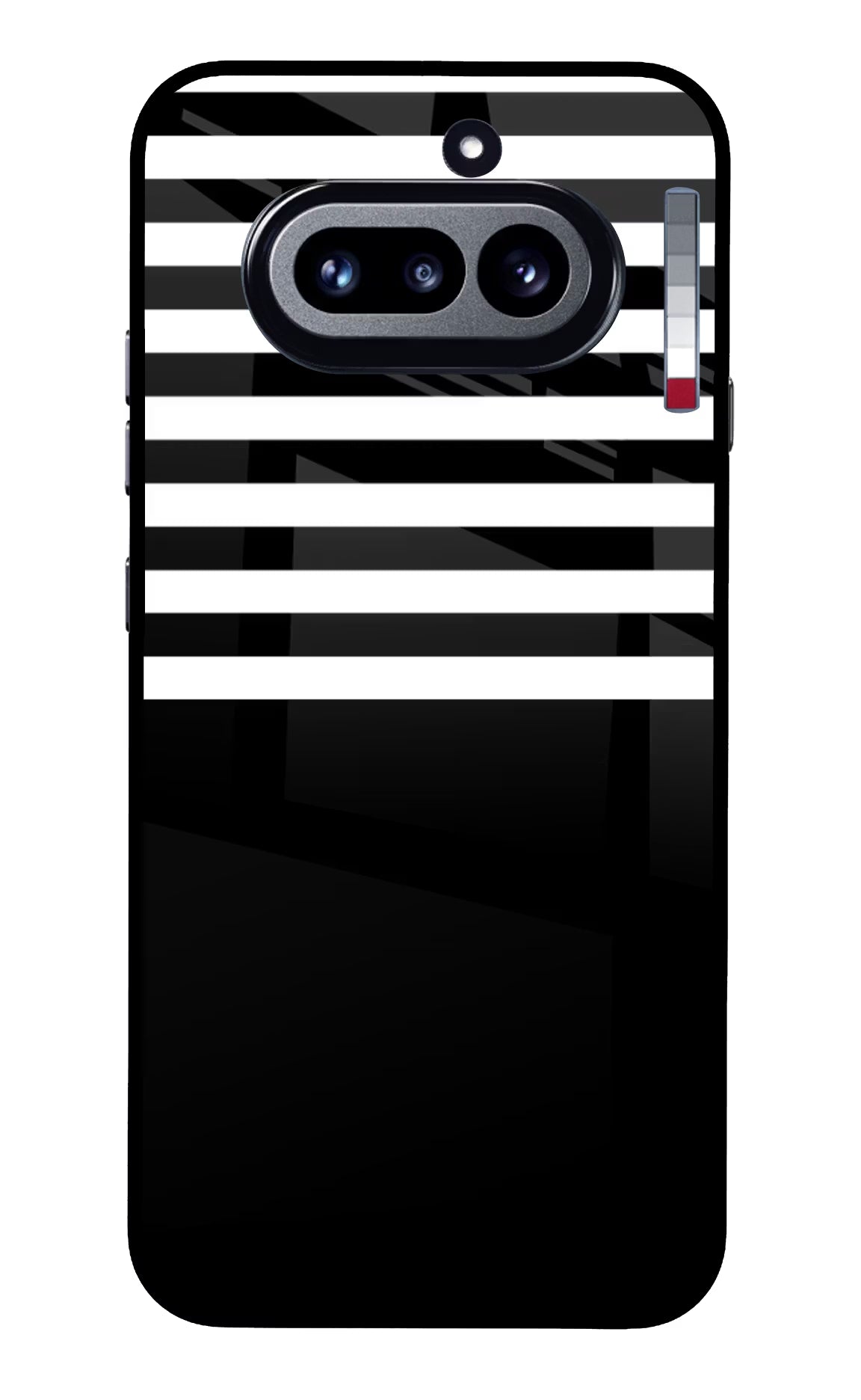 Black and White Print Nothing Phone 4a Glass Case Back Cover by Casekaro