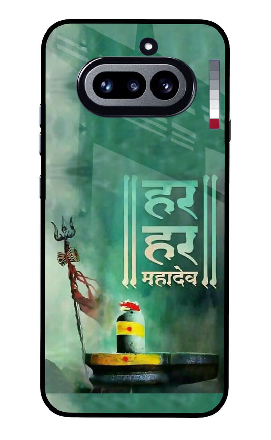 Har Har Mahadev Shivling Nothing Phone 4a Glass Case