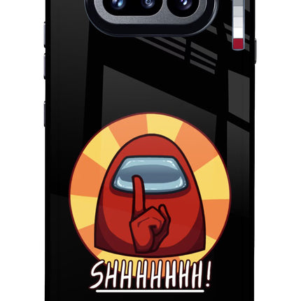 Among Us Shhh! Nothing Phone 4a Glass Case Back Cover by Casekaro