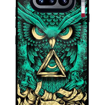 Green Owl Nothing Phone 4a Glass Case Back Cover by Casekaro
