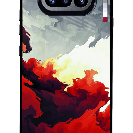 Fire Cloud Nothing Phone 4a Glass Case Back Cover by Casekaro