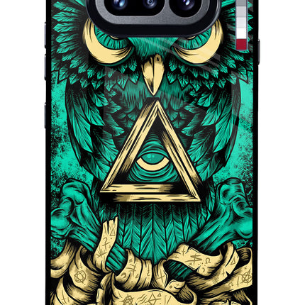 Green Owl Nothing Phone 4a Glass Case Back Cover by Casekaro