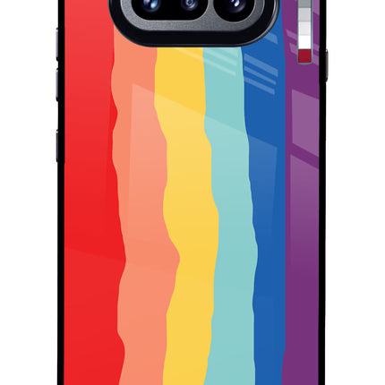 Rainbow Nothing Phone 4a Glass Case Back Cover by Casekaro