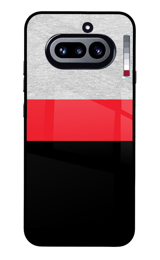 Tri Color Pattern Nothing Phone 4a Glass Case