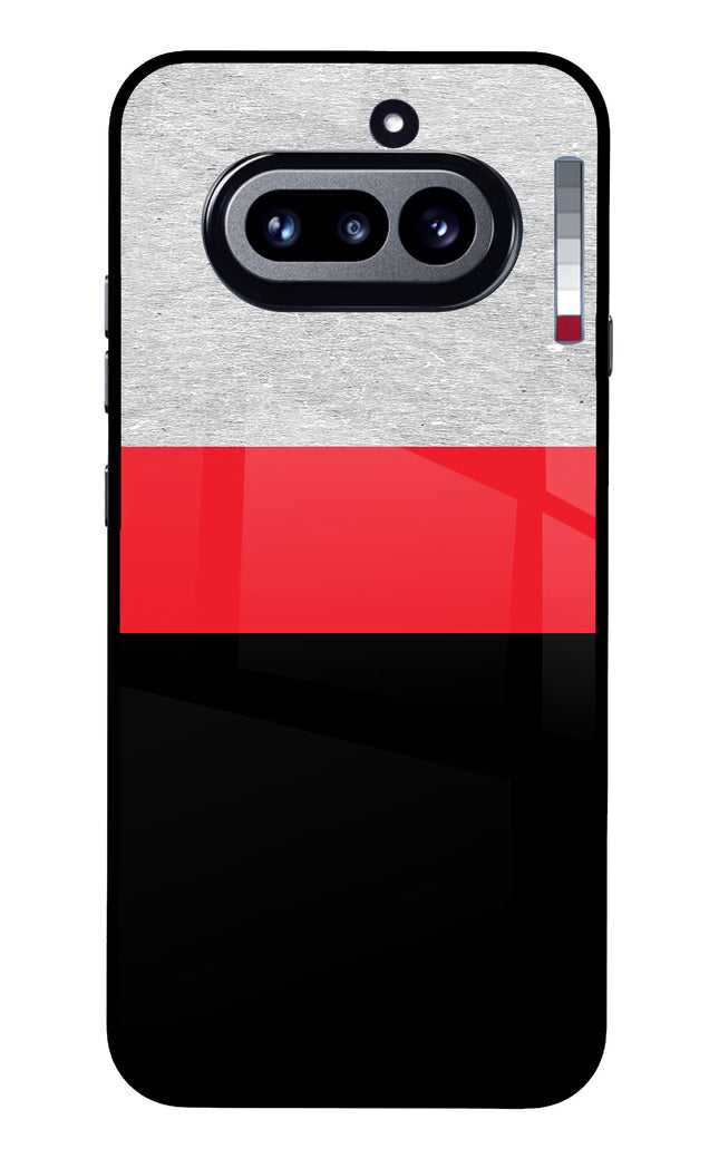 Tri Color Pattern Nothing Phone 4a Glass Case