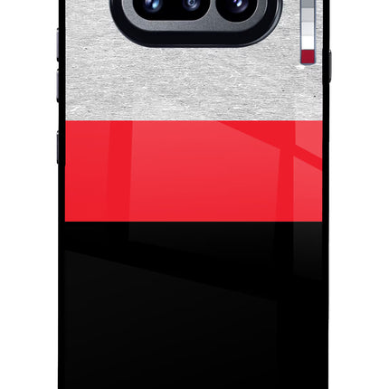 Tri Color Pattern Nothing Phone 4a Glass Case Back Cover by Casekaro