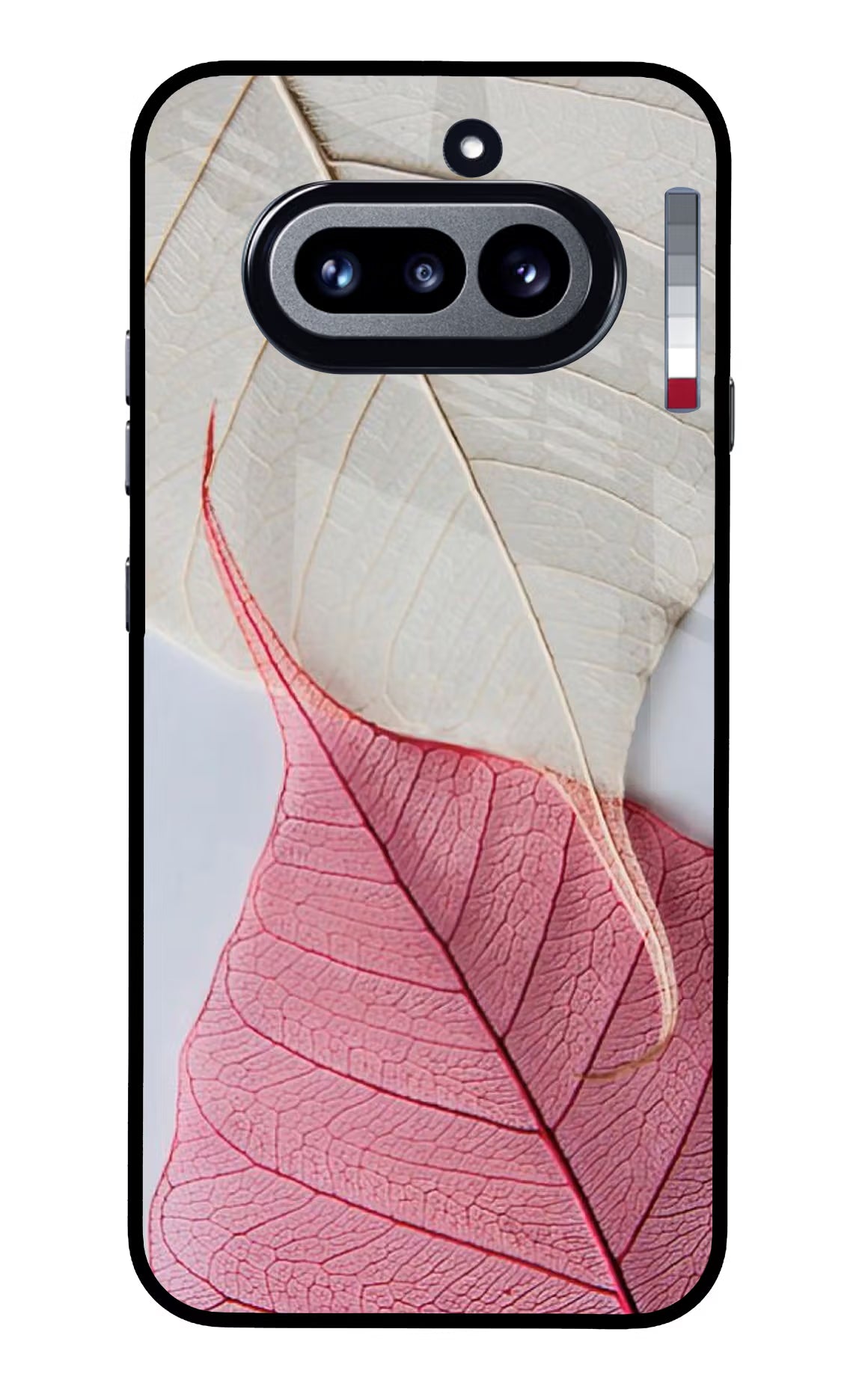 White Pink Leaf Nothing Phone 4a Glass Case