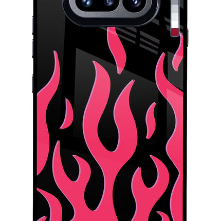 Fire Flames Nothing Phone 4a Glass Case
