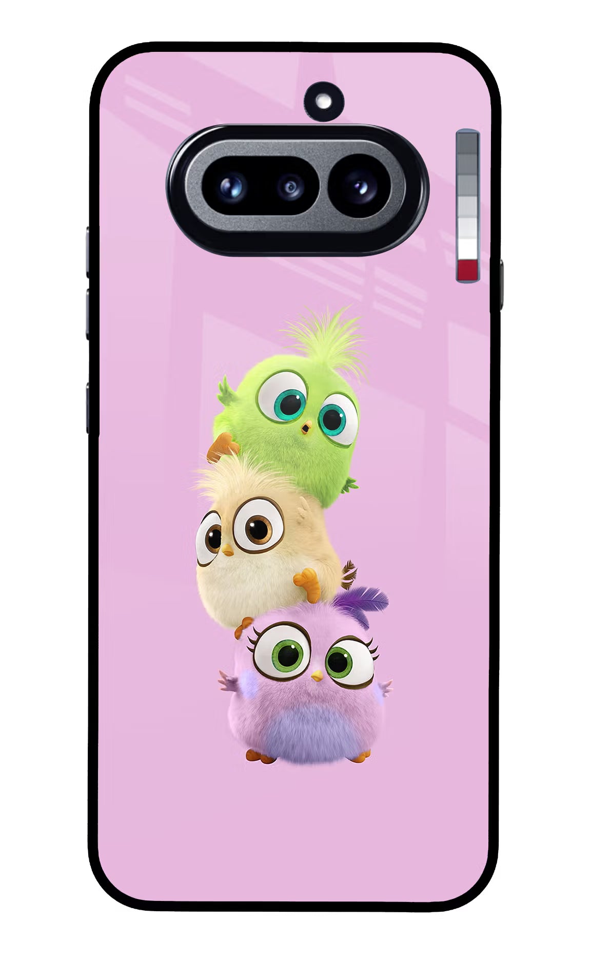Cute Little Birds Nothing Phone 4a Glass Case Back Cover by Casekaro