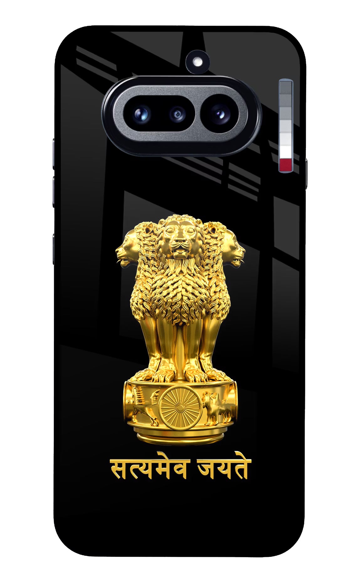 Satyamev Jayate Golden Nothing Phone 4a Glass Case Back Cover by Casekaro