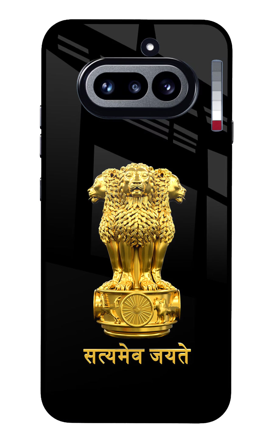 Satyamev Jayate Golden Nothing Phone 4a Back Cover, Glass case