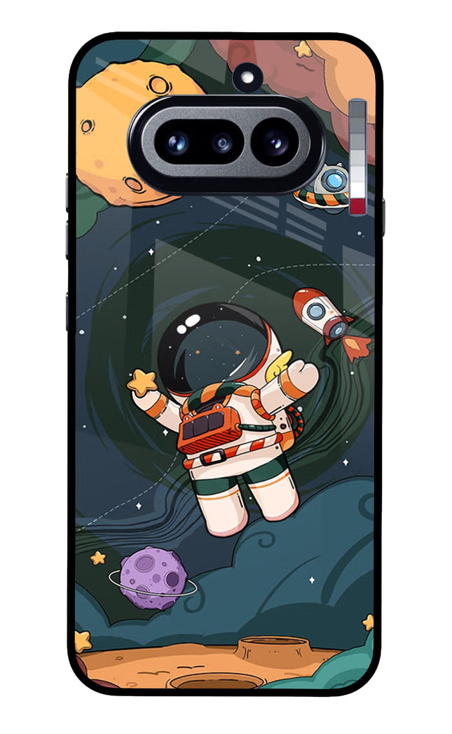 Cartoon Astronaut Nothing Phone 4a Glass Case