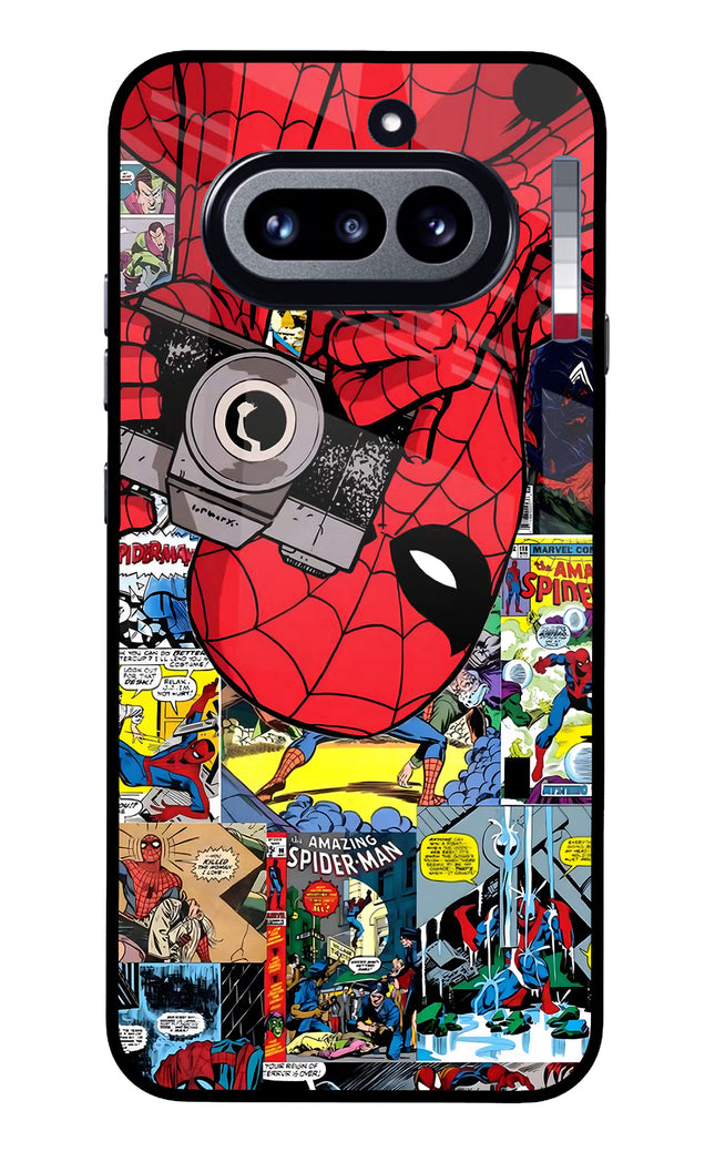 Spider Man Nothing Phone 4a Glass Case Back Cover by Casekaro