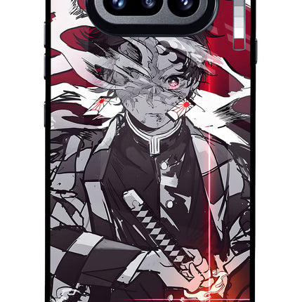Demon Slayer Nothing Phone 4a Glass Case Back Cover by Casekaro