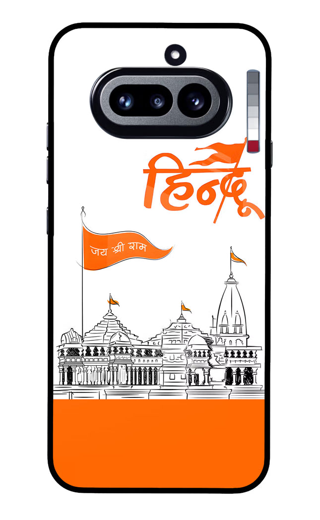 Jai Shree Ram Hindu Nothing Phone 4a Glass Case Back Cover by Casekaro