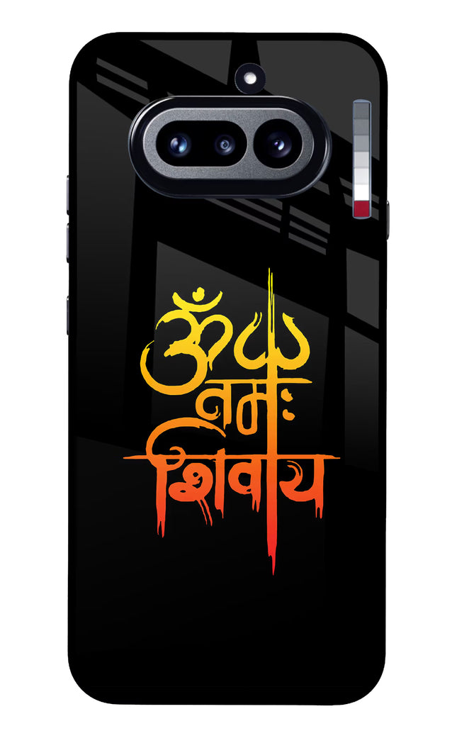 Om Namah Shivay Nothing Phone 4a Glass Case Back Cover by Casekaro