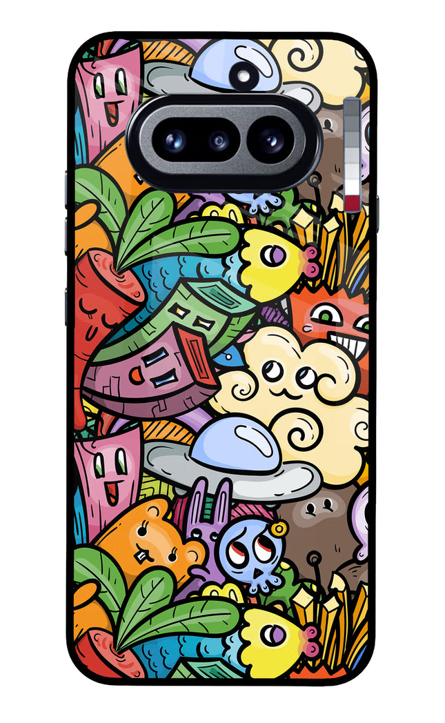 Veggie Doodle Nothing Phone 4a Glass Case Back Cover by Casekaro
