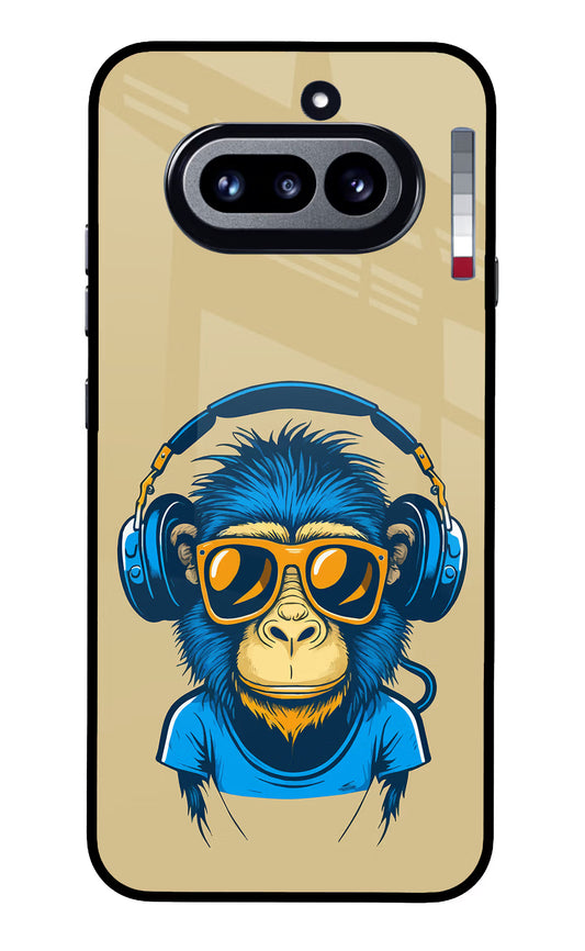 Monkey Headphone Nothing Phone 4a Glass Case