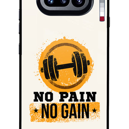 No Pain No Gain Nothing Phone 4a Glass Case Back Cover by Casekaro