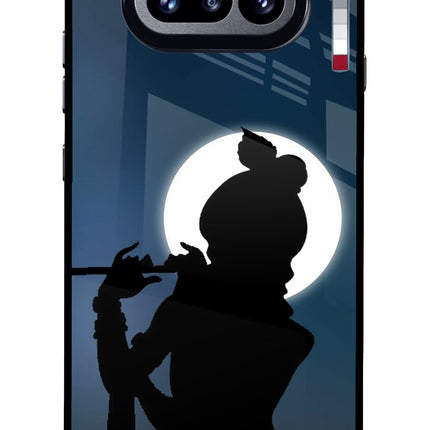 Shri Krishna Silhouette Nothing Phone 4a Glass Case Back Cover by Casekaro