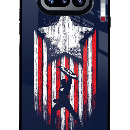 Captain America Marvel Art Nothing Phone 4a Glass Case