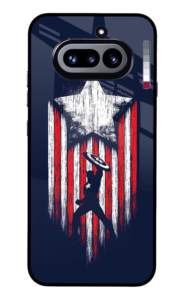 Captain America Marvel Art Nothing Phone 4a Glass Case