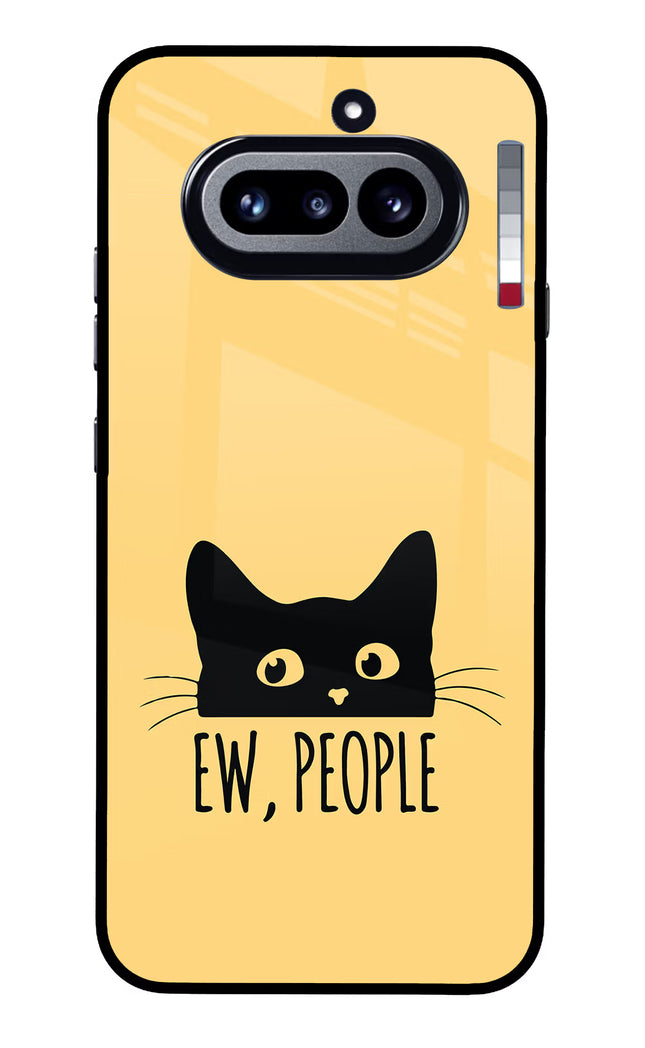 Ew People Catitude Nothing Phone 4a Glass Case Back Cover by Casekaro