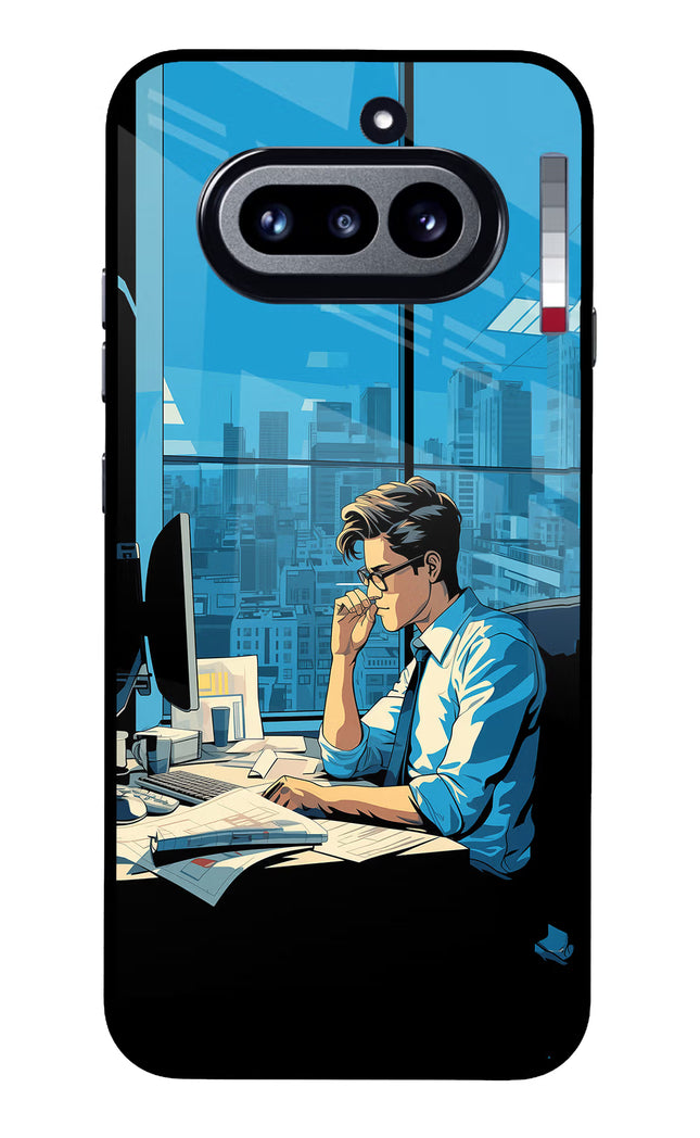 Focused Hustler (AI Generated) Nothing Phone 4a Glass Case Back Cover by Casekaro