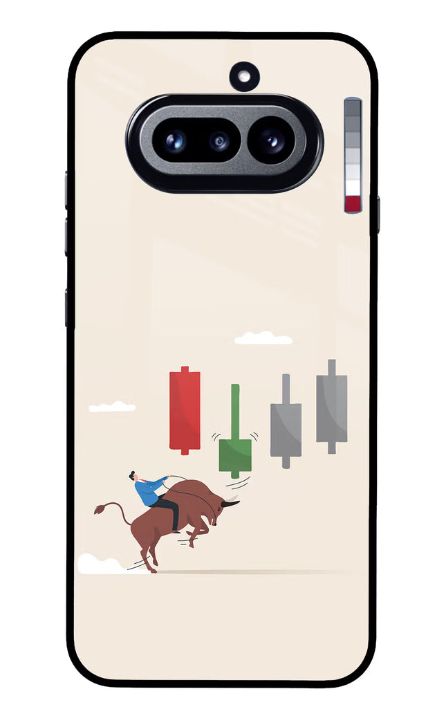 Bull Trading Momentum Nothing Phone 4a Glass Case Back Cover by Casekaro