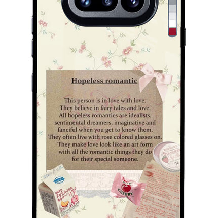 Hopeless Romantic Nothing Phone 4a Glass Case Back Cover by Casekaro