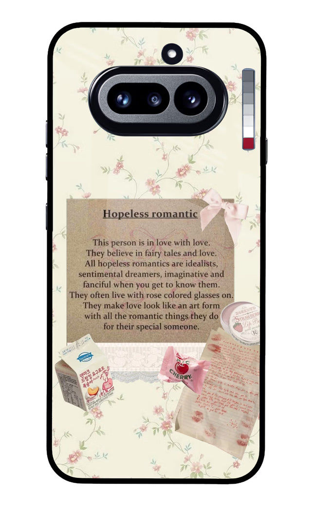 Hopeless Romantic Nothing Phone 4a Glass Case Back Cover by Casekaro