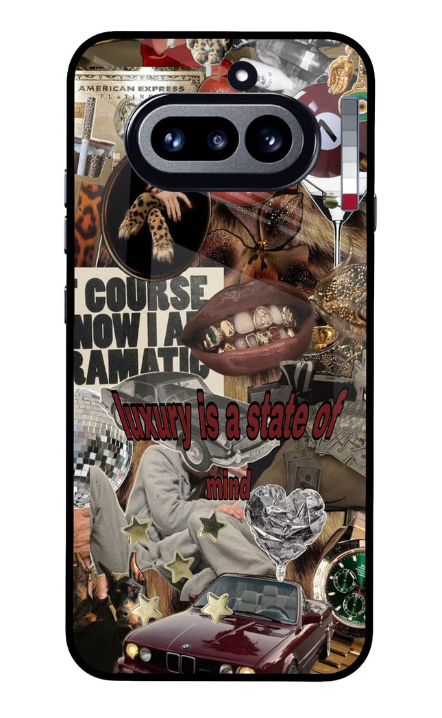 Luxury Nothing Phone 4a Glass Case Back Cover by Casekaro