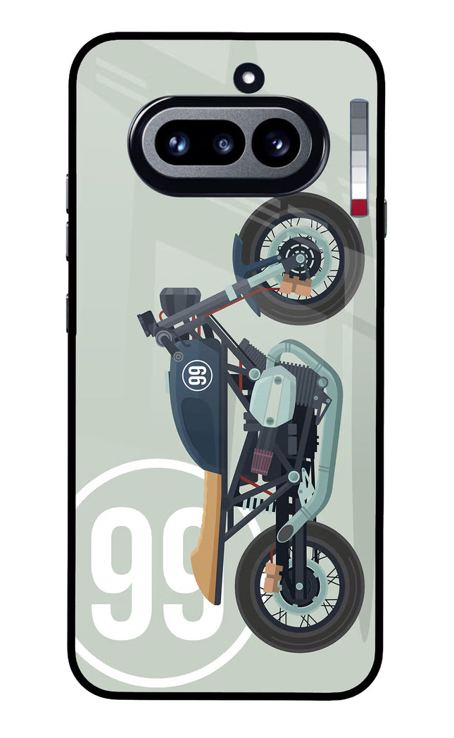 Classic Cafe Racer 99 Nothing Phone 4a Glass Case Back Cover by Casekaro