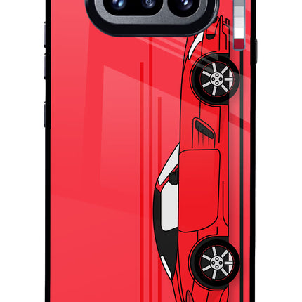 Red Velocity Nothing Phone 4a Glass Case Back Cover by Casekaro