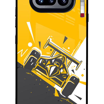 Track King Nothing Phone 4a Glass Case Back Cover by Casekaro
