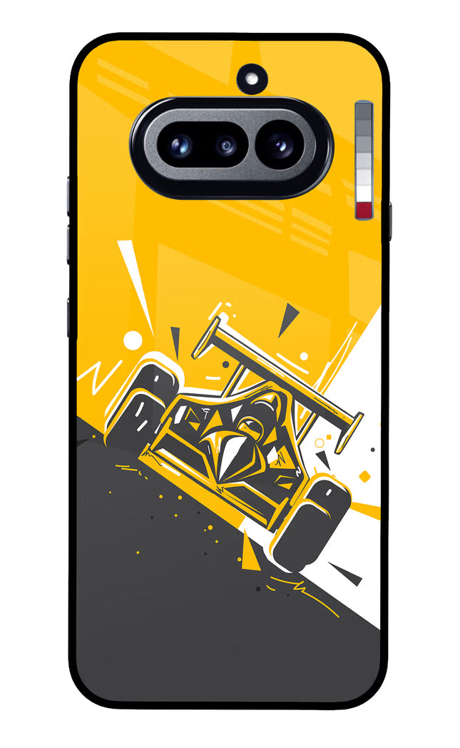 Track King Nothing Phone 4a Glass Case Back Cover by Casekaro