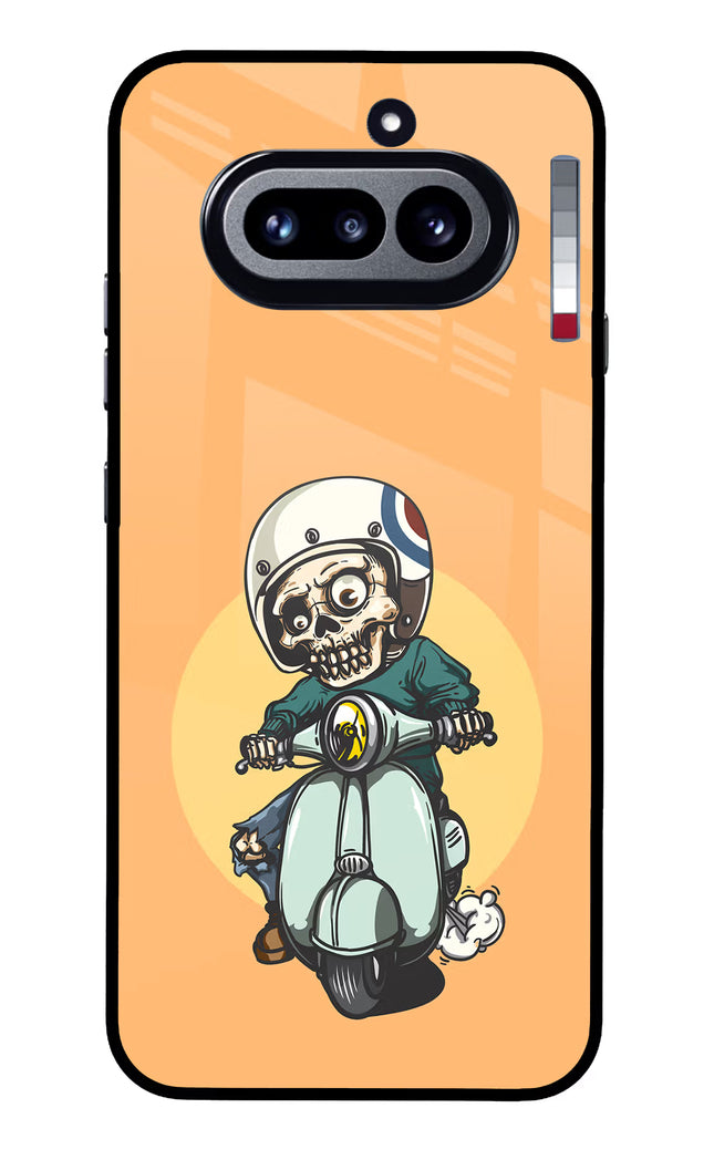 Undead Biker Nothing Phone 4a Glass Case Back Cover by Casekaro