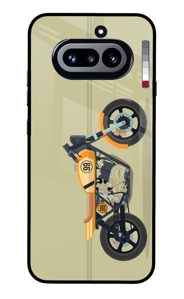 Vertical Speedster Nothing Phone 4a Glass Case Back Cover by Casekaro
